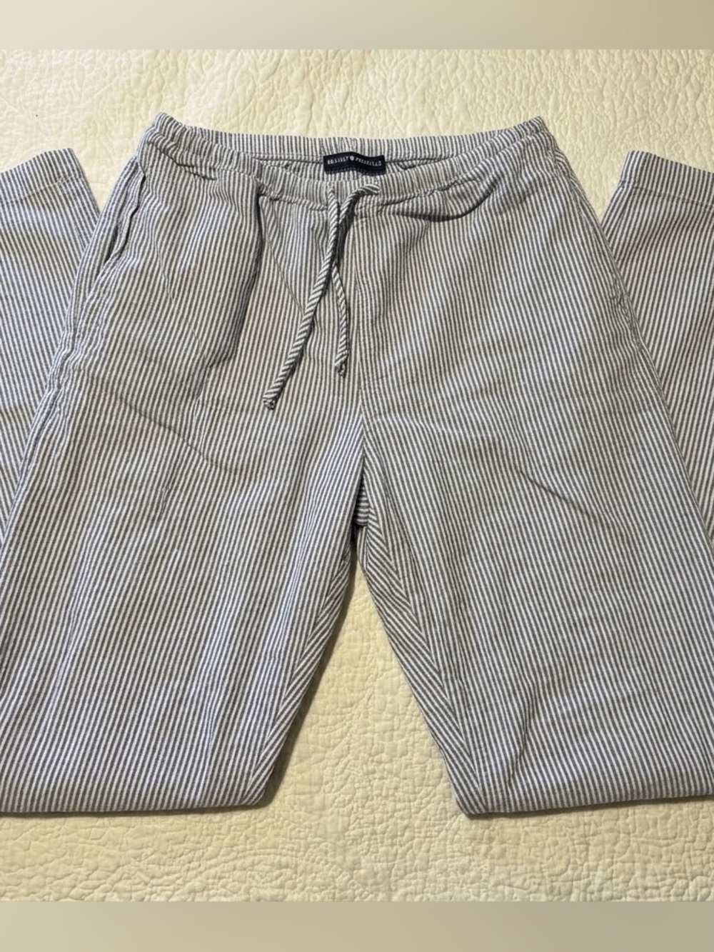 Brandy Melville Anastasia Blue and White Striped Pants - One Size